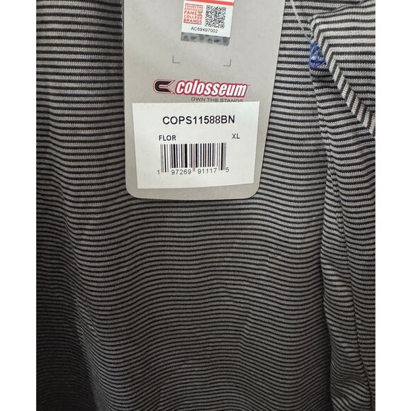 NWT!  Colosseum Black Gray Striped Florida Gators Cameron Polo - Size XL - Picture 7 of 9